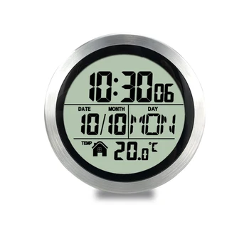 Pas de Poinçonnage Ventouse Horloge de salle de Bain Imperméable Toilettes Horloge de Cuisine Horloge d'affichage à cristaux liquides Digital d'Affichage de l'Horloge Détecteur de Température