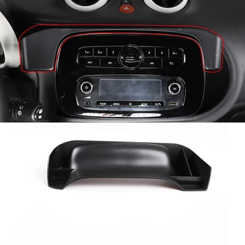 Pour 2015-20 modèles smart 453 fortwo forfour W453 ABS noir avant de la voiture tableau de bord de l'écran boîte de rangement des accessoires sur les deux côtés