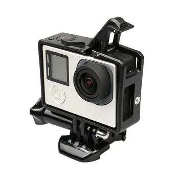 Pour Go Pro Accessoire Standard Châssis de Montage de Boîtier de Protection de la Cage Cas pour GoPro Hero 4 3 3+ Caméra d'Action