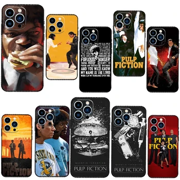 Pulp Fiction de Cas Pour l'iPhone d'Apple 13 Pro Max 12 Mini 11 14 XS MAX XR 6 7 8 Plus SE de Téléphone de Silicone de Couverture