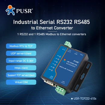 PUSR RS232 RS485 Serial to Ethernet Convertisseur de Série de l'Appareil en charge de Serveur TCP/IP Modbus RTU pour TCP USR-TCP232-410s PUSR RS232 RS485 Serial to Ethernet Convertisseur de Série de l'Appareil en charge de Serveur TCP/IP Modbus RTU pour TCP USR-TCP232-410s 1