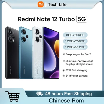 Redmi Note 12 Turbo 5G Smartphone NFC Snapdragon 7+ Gen 2 Octa-core processeur 64MP Caméra 67W Rapide chargement du Flash CN Version 2023