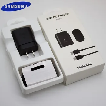 Samsung Galaxy Usb de Type C Pd 25W US Plug Chargeur Rapide Câble de Chargement Pour A54 5G S23 S22 S21 S20 FE Note 20 Ultra 10 A53 A73 A52