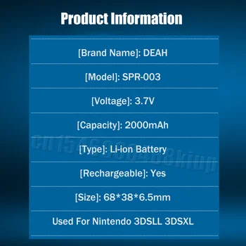 SPR-003 3,7 V 2000mAh Batterie au Lithium Rechargeable Pour Nintendo 3DS LL/XL NOUVEAU 3DSLL 3DSXL de Remplacement Li-Ion Batteria Avec l'Outil SPR-003 3,7 V 2000mAh Batterie au Lithium Rechargeable Pour Nintendo 3DS LL/XL NOUVEAU 3DSLL 3DSXL de Remplacement Li-Ion Batteria Avec l'Outil 5