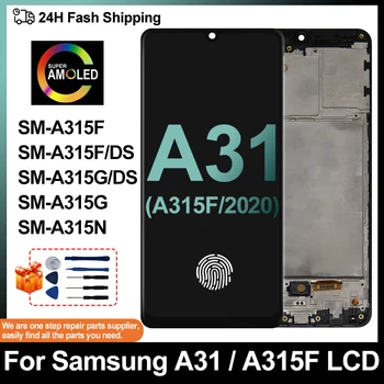 Super AMOLED De Samsung Galaxy A31 Affichage SM-A315F/DS Écran Tactile à cristaux liquides de Pièces de Remplacement Numériseur Pour Samsung SM-A315G/DS LCD