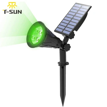 T-SOLEIL Vert LED Lampes Solaires Solaire honneur Pour le Décor de Jardin Solaire à la Lumière Extérieure Imperméable à l'eau d'Énergie Solaire de la Lumière Solaire de la Paroi de la Lumière