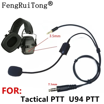 Tactique Adaptateur de casque d'écoute, microphone réglable de bâton et le Connecteur de 3,5 mm à l'OTAN Plug,pour TAC-CIEL Z-TAC PTT pour BAOFENG radio