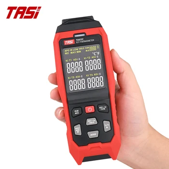 TASI TA612A TA612B TA612C Thermomètre de Contact Numérique Testeur de Température à Thermocouple de K/J Thermomètre ° C/ ° F Outils de Mesure