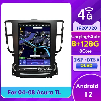 Tesla Style Android 12 autoradio Pour Honda Acura TL 2004 2005 2006 2007 2008 Carplay de Navigation de GPS de Multimédia de Lecteur DVD
