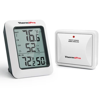 ThermoPro TP60C 60M sans Fil Digital Intérieur Extérieur Thermomètre Hygromètre Station Météo Pour la Maison