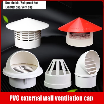 Toit Grille de Ventilation Conduit Circulaire imperméable, chapeau de Cheminée en PVC de Plastique en Forme de Champignon Durable Système de Ventilation