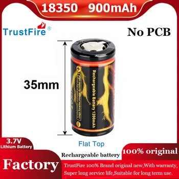 TrustFire 900mAh 18350 Flattop Lithium-Lon Batterie (SANS PCB) Taille 35MM 3.7 V Rechargeable Li-ion Pour Torche Électrique de Jouet