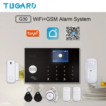 TUGARD G30 Tuya 433MHz sans Fil, Alarme Antivol, Kit Fonctionne Avec Alexa, Google APP Télécommande WiFi de Maison de GSM Système d'Alarme de Sécurité