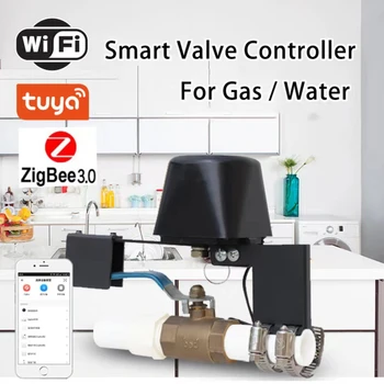 Tuya Smart Valve Wifi/Zigbee Smart régulateur de Vanne pour Gaz de l'Eau Auto Shut Off Valve Fonctionne avec Alexa Yandex d'Accueil Google