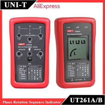 UNITÉ UT261A 3 de Séquence de Phase de l'Indicateur Portable UT261B Moteur et la Rotation de phases Testeur Indicateur Instruments Professionnels