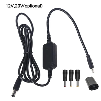 USB de Type C C PD à 12V 20V 2.5/3.5/4.0/5.5 mm Conveter Adaptateur Câble Cordon pour Routeur Wifi Portable de la Lumière LED de la Caméra de VIDÉOSURVEILLANCE
