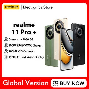 Version internationale realme 11 Pro Plus 200MP OIS Zoom Appareil photo de 6,7
