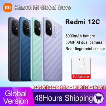 Version internationale Xiaomi Redmi 12C Smartphone 64 GO/128 GO Helio G85 Octa Core 50MP AI Caméra 6.71