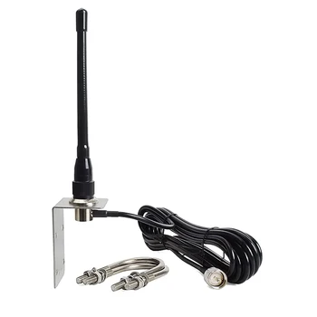VHF Marine, Antenne à Faible Profil 156-163Mhz Antennes W/16,4 ft(5m) RG58 Faible Perte Premium Câble Coaxial avec PL259