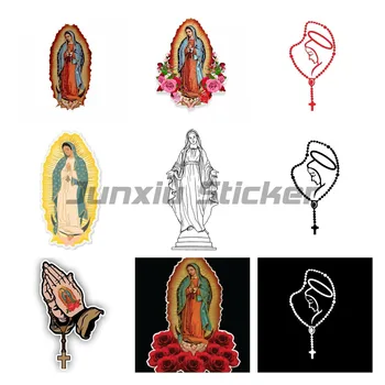 Virgen De Guadalupe Mains En Prière Catholique Décalque De Vinyle Fenêtre De La Voiture Vierge Marie Autocollants