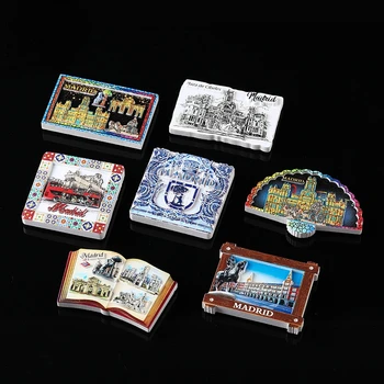 Voyage des Souvenirs Magnétique Stickers pour Frigo Kawaii Décoration de la Maison Creative 3D Aimants de Réfrigérateur de Madrid Souvenirs de Voyage