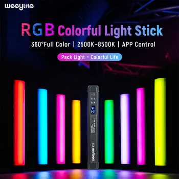 Weeylite K21 LED RGB de l'ordinateur de Poche Lumière de la Baguette magique de la Vidéo Selfie Bâton de Lumière pour la prise de vue Vidéo 2500K~8500K