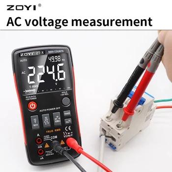 ZOYI ZT-X Multimètre Numérique ZT301 T-RMS de la Gamme Automatique EBTN DC AC Voltmètre Ampèremètre Condensateur Ohm Hz NCV Testeur de Mieux que